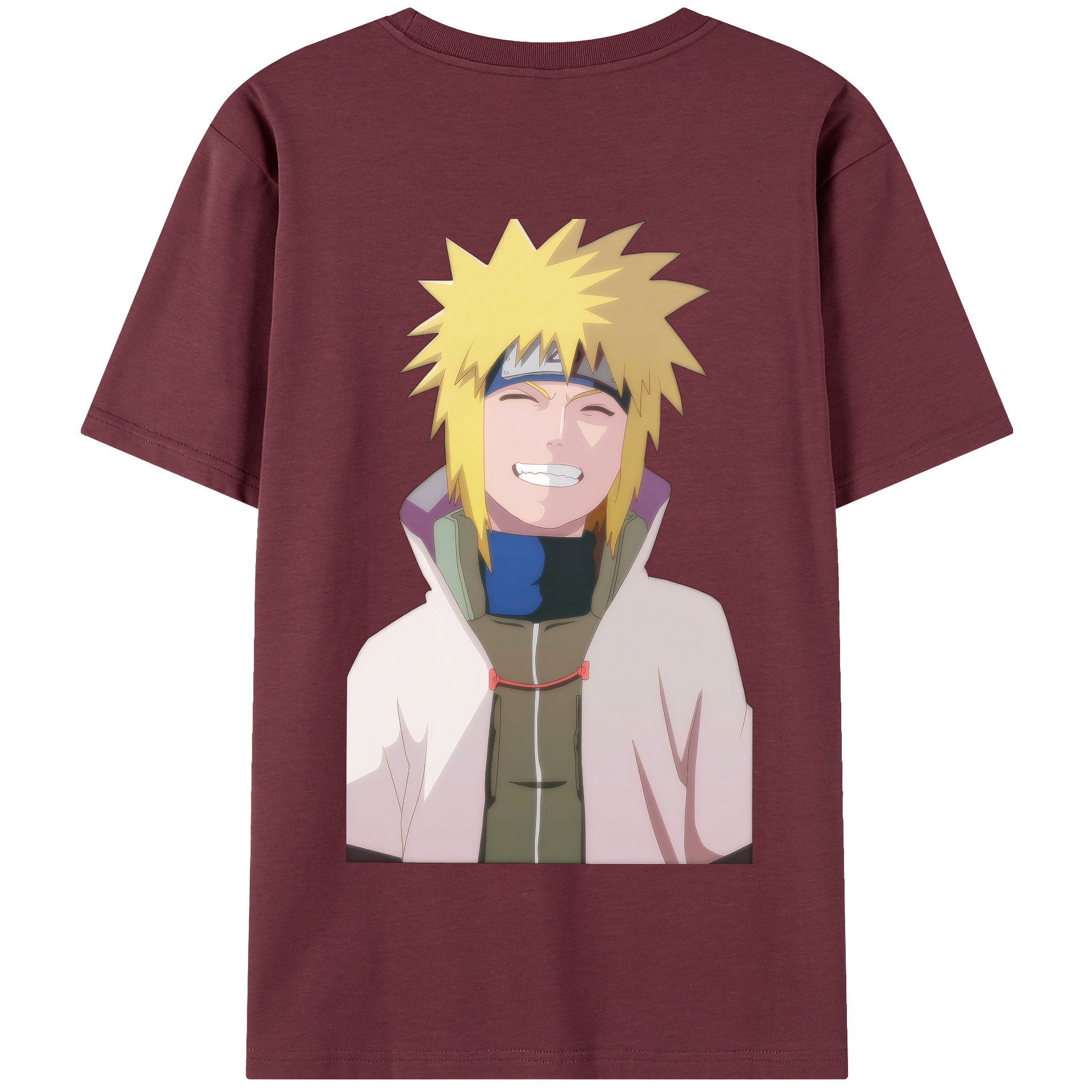 （画像用） NARUTO -ナルト- 波風 ミナト Namikaze Minato 綿100％半袖Tシャツ（背面プリント）
